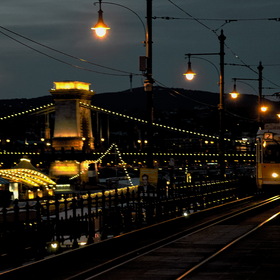 Будапешт, вечерний трамвай