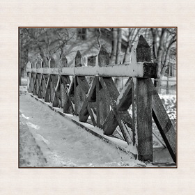 Клайпеда. Старый мост после снегопада.